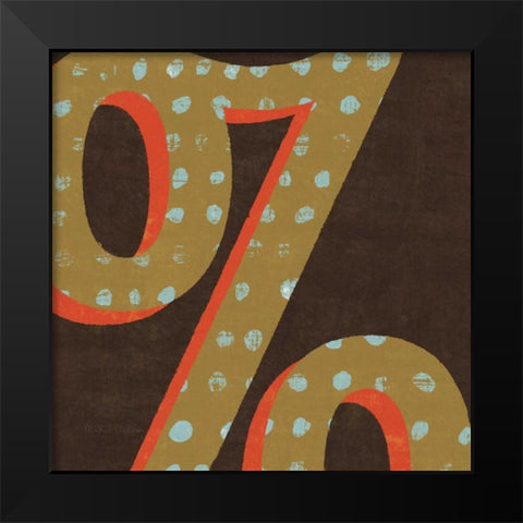 Punctuated Square VI Black Modern Wood Framed Art Print by Mullan, Michael