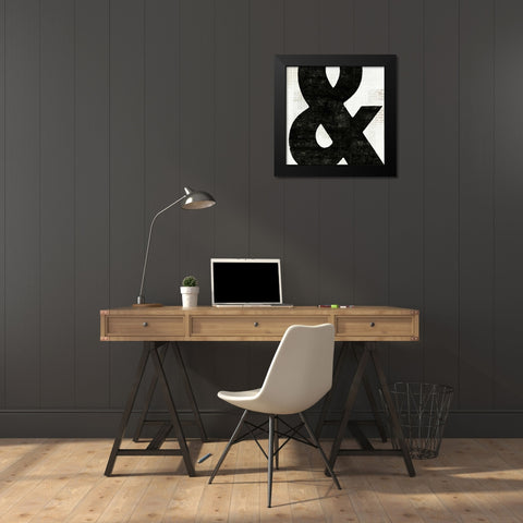 Punctuated Black Square III Black Modern Wood Framed Art Print by Mullan, Michael