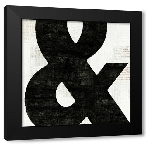 Punctuated Black Square III Black Modern Wood Framed Art Print with Double Matting by Mullan, Michael