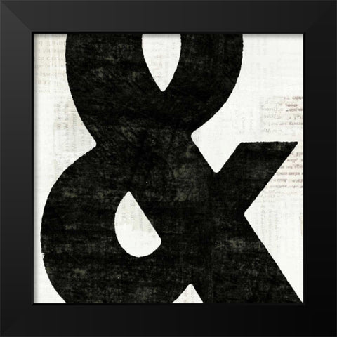 Punctuated Black Square III Black Modern Wood Framed Art Print by Mullan, Michael