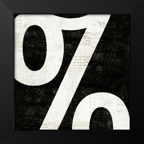Punctuated Black Square IV Black Modern Wood Framed Art Print by Mullan, Michael