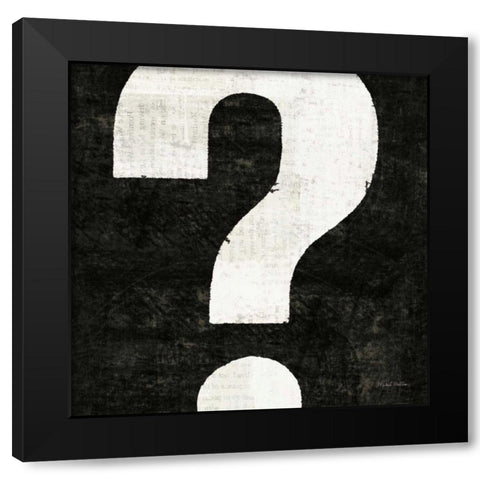 Punctuated Black Square VIII Black Modern Wood Framed Art Print with Double Matting by Mullan, Michael