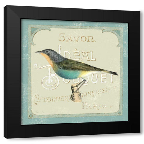 Parisian Bird II Black Modern Wood Framed Art Print with Double Matting by Schlabach, Sue