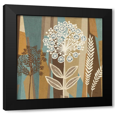 Pieces of Nature II Black Modern Wood Framed Art Print by Pela Studio