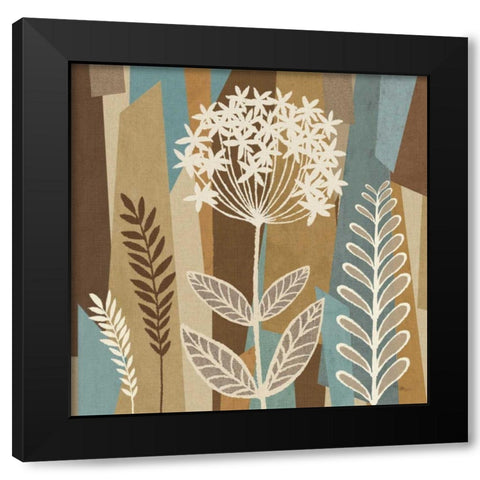 Pieces of Nature III Black Modern Wood Framed Art Print by Pela Studio