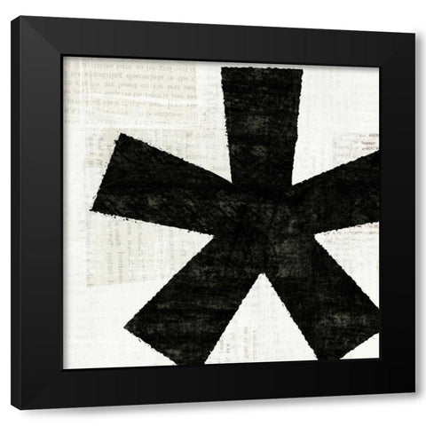 Punctuated Black Square VII Black Modern Wood Framed Art Print with Double Matting by Mullan, Michael
