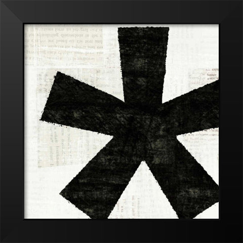 Punctuated Black Square VII Black Modern Wood Framed Art Print by Mullan, Michael