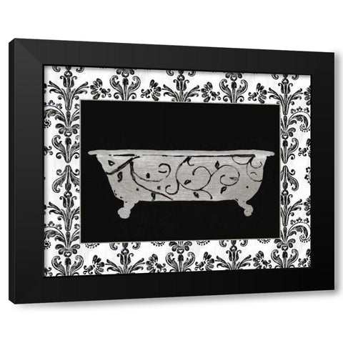 Paris Hotel Tub III Black Modern Wood Framed Art Print with Double Matting by Glass, Susan Eby
