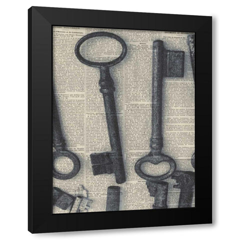 Parisian Keys I Black Modern Wood Framed Art Print by Olivier, Marc