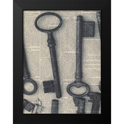 Parisian Keys I Black Modern Wood Framed Art Print by Olivier, Marc