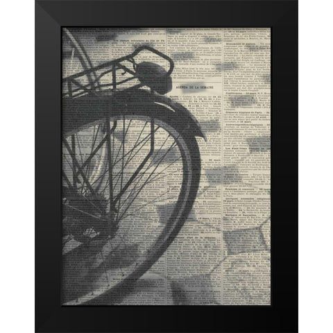 La Bicyclette III Black Modern Wood Framed Art Print by Olivier, Marc