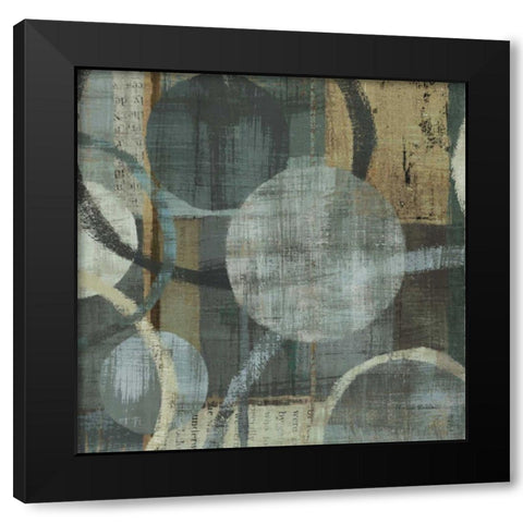 Metalic Tranquility I Black Modern Wood Framed Art Print with Double Matting by Mullan, Michael