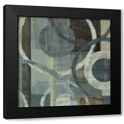 Metalic Tranquility II Black Modern Wood Framed Art Print with Double Matting by Mullan, Michael