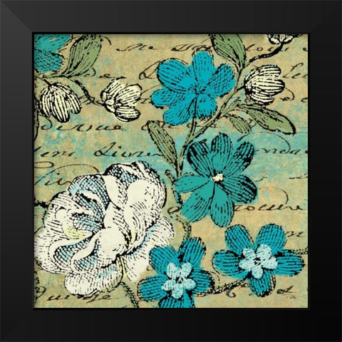 Poetique III Black Modern Wood Framed Art Print by Pela