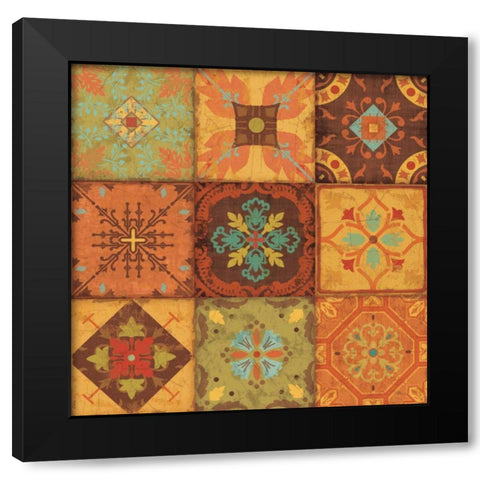 From India II Black Modern Wood Framed Art Print with Double Matting by Pela Studio