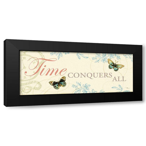 Time Flies II Black Modern Wood Framed Art Print with Double Matting by Pela Studio