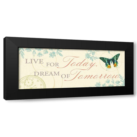 Time Flies III Black Modern Wood Framed Art Print with Double Matting by Pela Studio