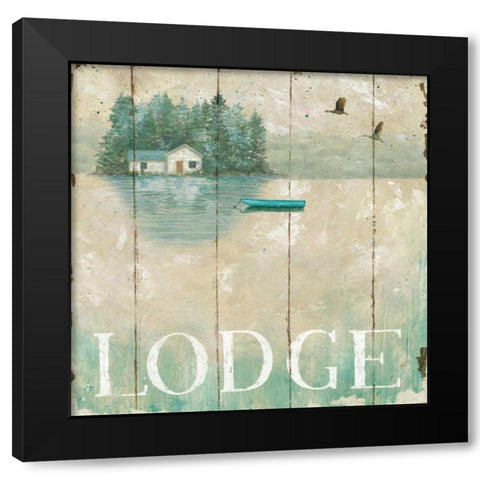 Waterside Lodge II Black Modern Wood Framed Art Print by Brissonnet, Daphne