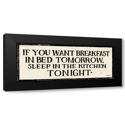 Breakfast in Bed Black Modern Wood Framed Art Print with Double Matting by Lovell, Kathrine