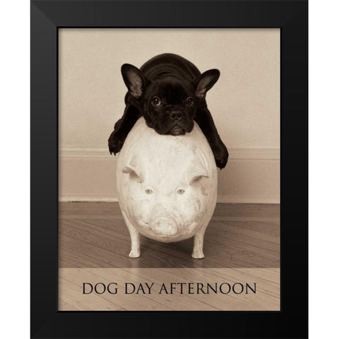 Dog Day Afternoon Black Modern Wood Framed Art Print by Dratfield, Jim