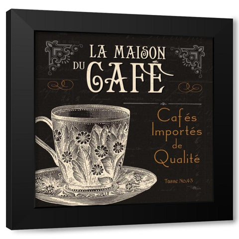 Flavors of France I Black Modern Wood Framed Art Print with Double Matting by Pela Studio