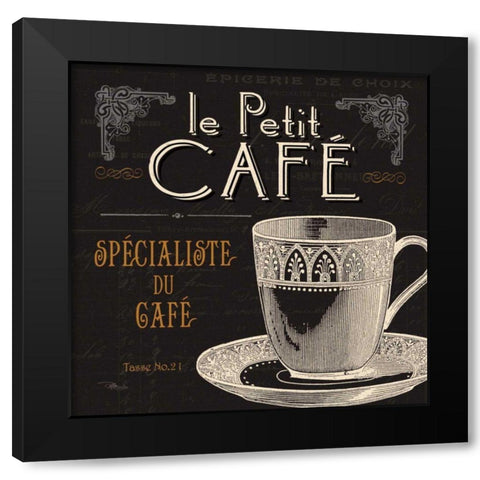 Flavors of France II Black Modern Wood Framed Art Print with Double Matting by Pela Studio