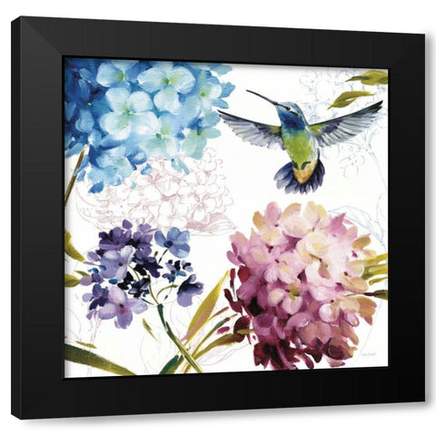 Spring Nectar Square III Black Modern Wood Framed Art Print with Double Matting by Audit, Lisa