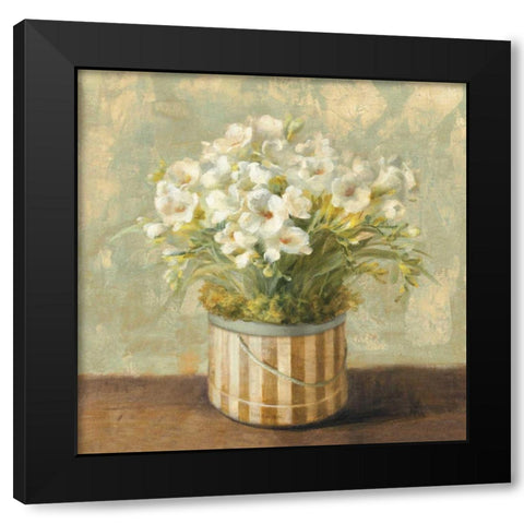 Hatbox Freesia - Wag Black Modern Wood Framed Art Print by Nai, Danhui