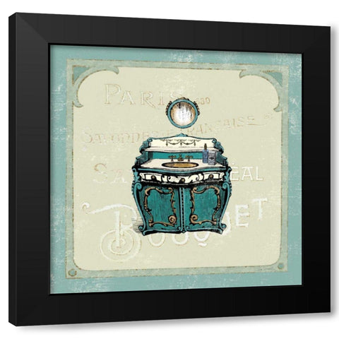 Parisian Bath II Black Modern Wood Framed Art Print with Double Matting by Schlabach, Sue