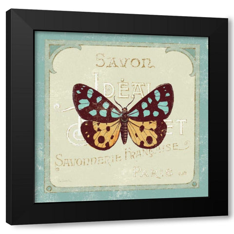 Parisian Butterfly I Black Modern Wood Framed Art Print by Schlabach, Sue