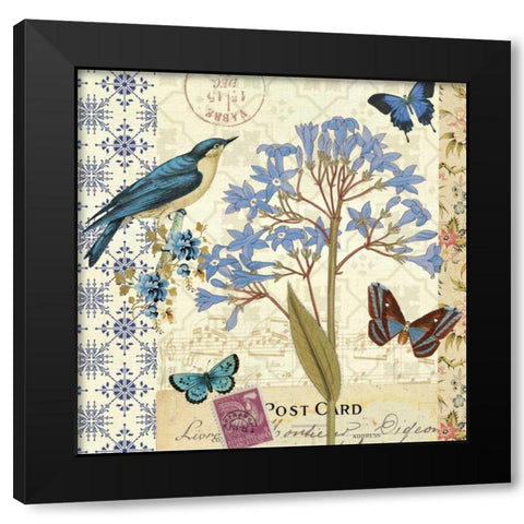 Blue Notes I Black Modern Wood Framed Art Print by Pelletier, Alain