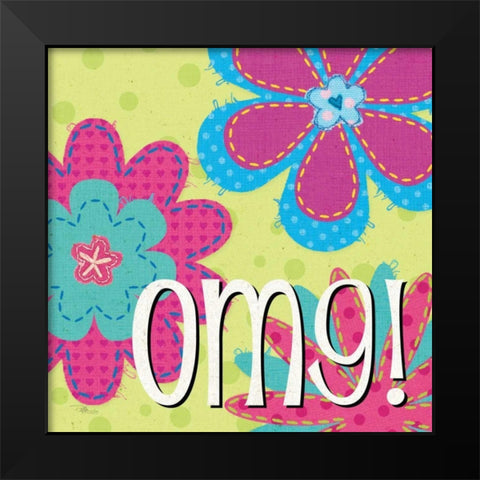 TXT QWN I Black Modern Wood Framed Art Print by Pela Studio