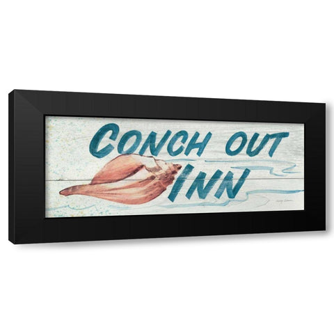 Conch Out Inn- In Color Black Modern Wood Framed Art Print by Tillmon, Avery