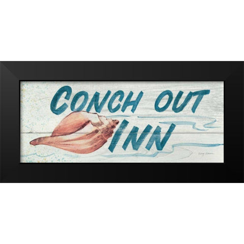 Conch Out Inn- In Color Black Modern Wood Framed Art Print by Tillmon, Avery