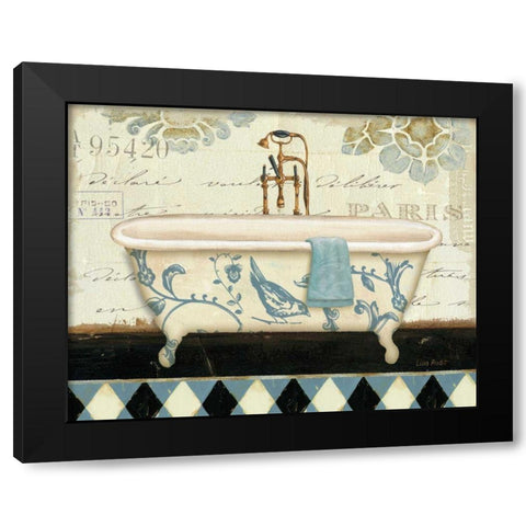 Marche de Fleurs Bath II Black Modern Wood Framed Art Print by Audit, Lisa