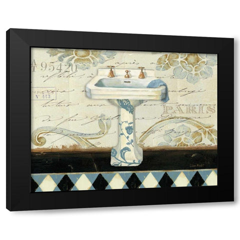 Marche de Fleurs Bath III Black Modern Wood Framed Art Print with Double Matting by Audit, Lisa