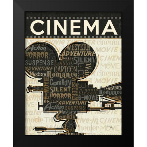Cinema I Black Modern Wood Framed Art Print by Pela Studio