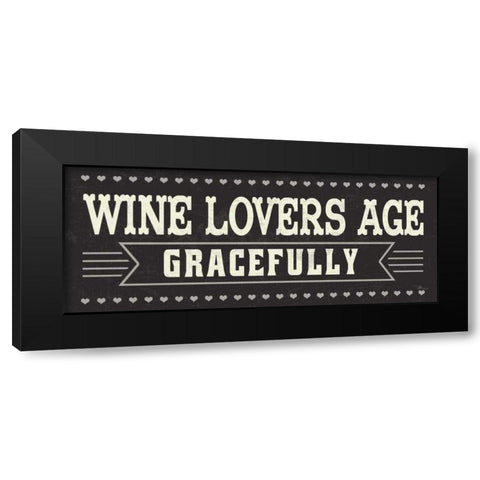 Wine Lovers IV Black Modern Wood Framed Art Print with Double Matting by Pela Studio