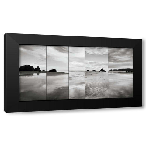 Tides on Bandon Beach Black Modern Wood Framed Art Print with Double Matting by Audit, Lisa