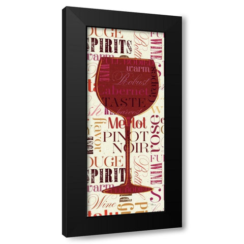 Colorful Wine Sayings - Cabernet Black Modern Wood Framed Art Print by Pela Studio