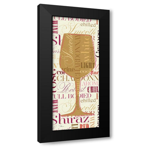 Colorful Wine Sayings - Chardonnay Black Modern Wood Framed Art Print by Pela Studio