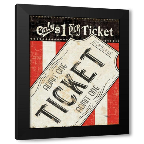 Movie Night IV Black Modern Wood Framed Art Print with Double Matting by Pela Studio