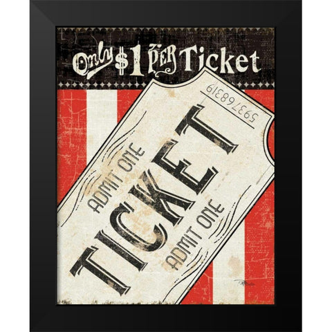 Movie Night IV Black Modern Wood Framed Art Print by Pela Studio