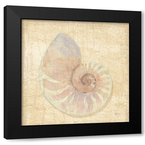 Tropical Island Shell I Black Modern Wood Framed Art Print by Charron, Veronique