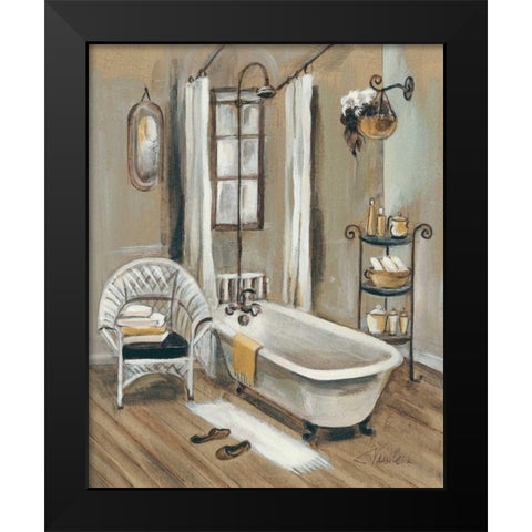 French Bath II Black Modern Wood Framed Art Print by Vassileva, Silvia