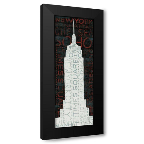 Empire State Building - Red Black Modern Wood Framed Art Print by Mullan, Michael