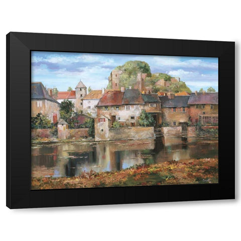 La Seyne-sur-Mer Black Modern Wood Framed Art Print by Duvall, Roger