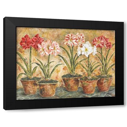 Terrace Companions Black Modern Wood Framed Art Print by Shelby, Judy