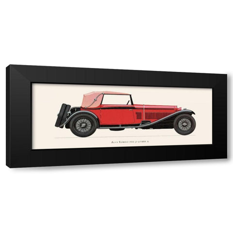 Alfa Romeo 1930 Black Modern Wood Framed Art Print with Double Matting by Fantini, Antonio