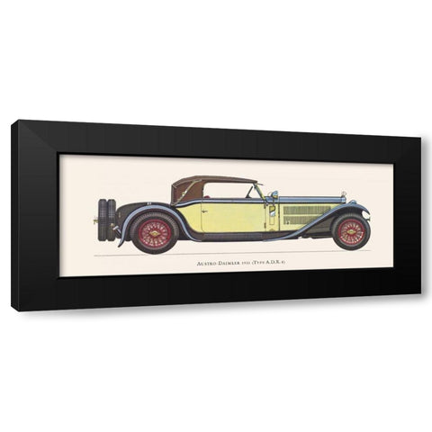 Austro-Daimler 1931 Black Modern Wood Framed Art Print by Fantini, Antonio
